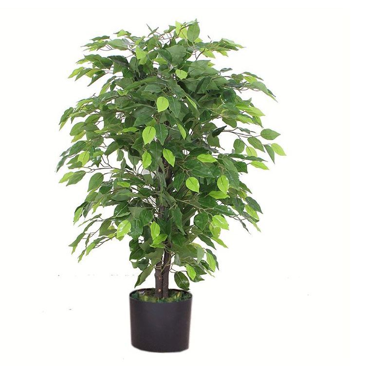 90cm Artificial Ficus Tree / Plant -Copper Metal Planter - Premium Quality