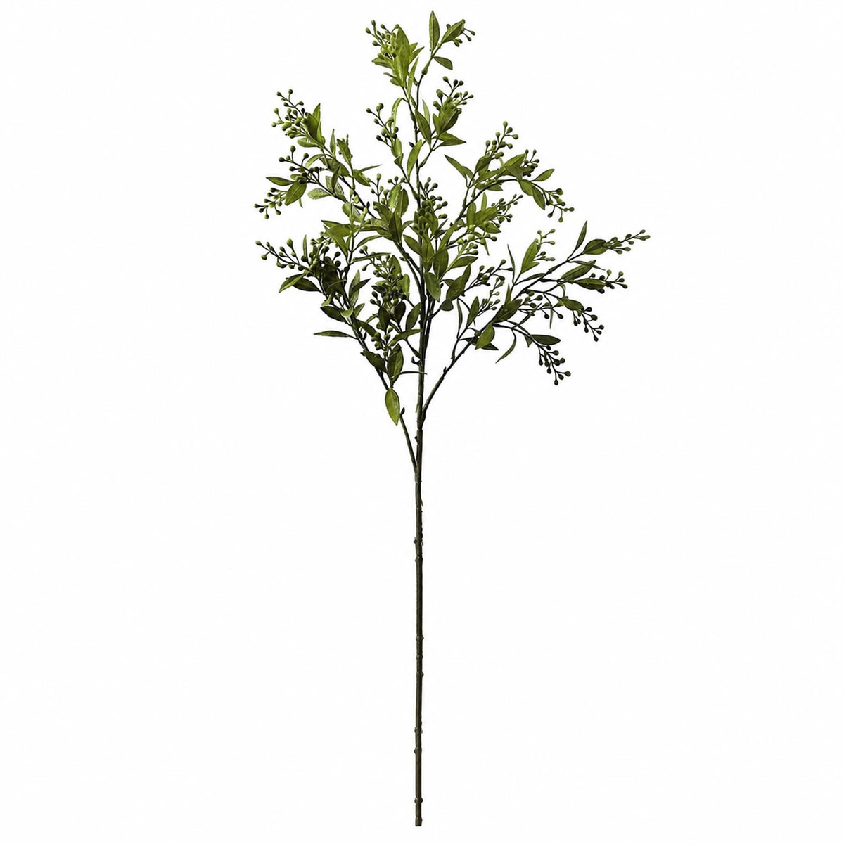 Faux Green Leaf and Seed Pod Foliage Sprays, 96cm Long - 6 Stems