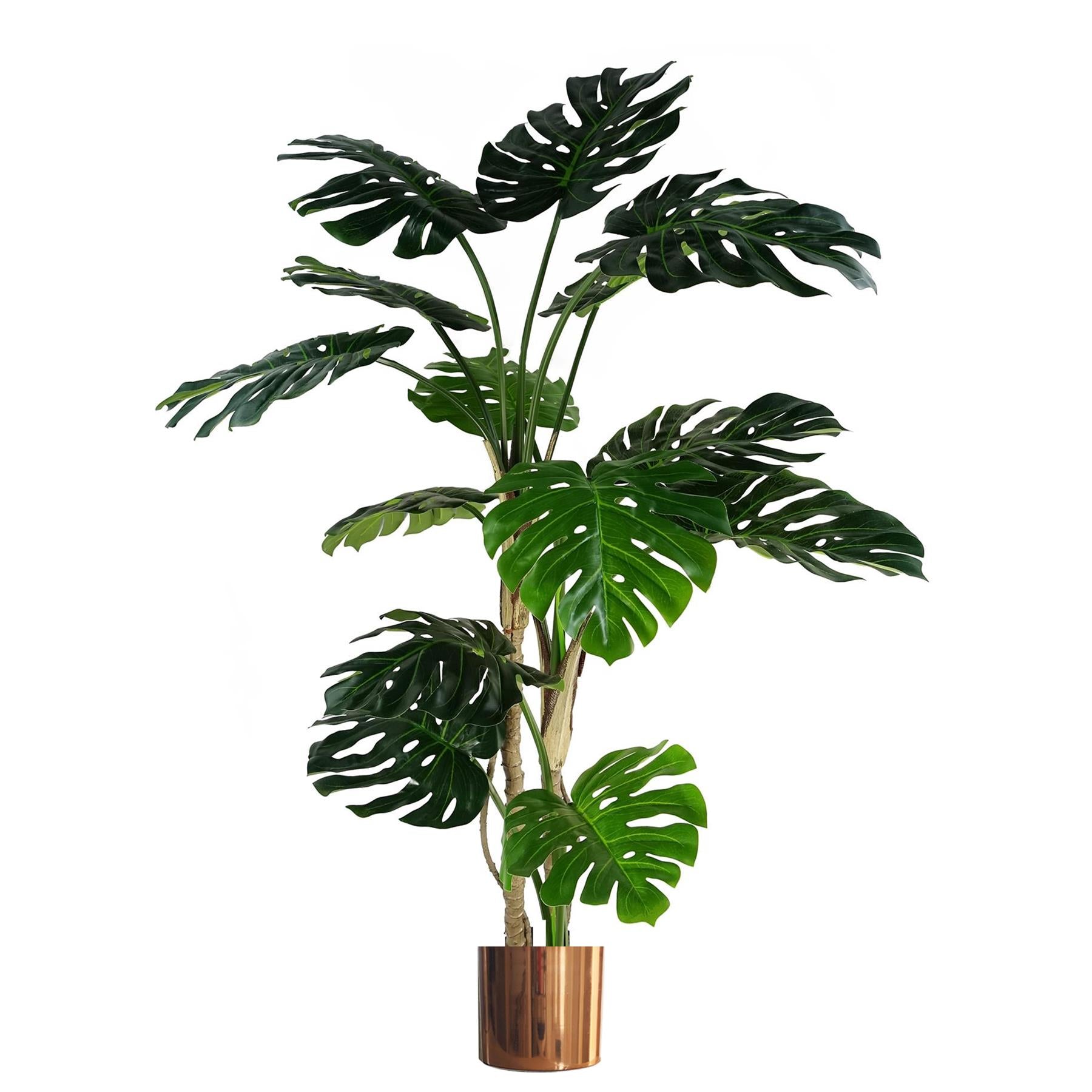 150cm Artificial (5ft) Luxury Monstera Plant Black Pot