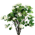 Artificial Pack of 6 x 60cm Flower Foliage Spray - White - Premium Quality