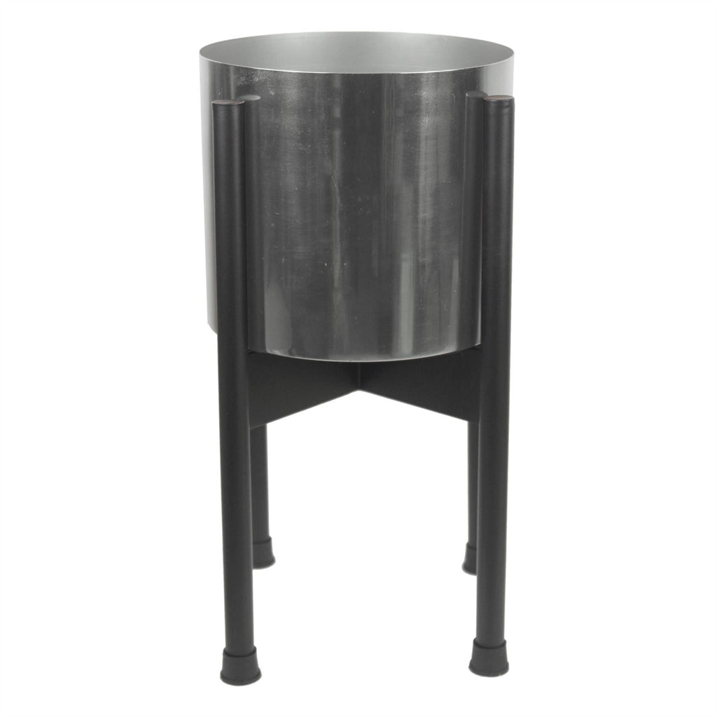Medium Black Stand with Gold Metal Planter 38.5cm x 18cm - Premium Quality