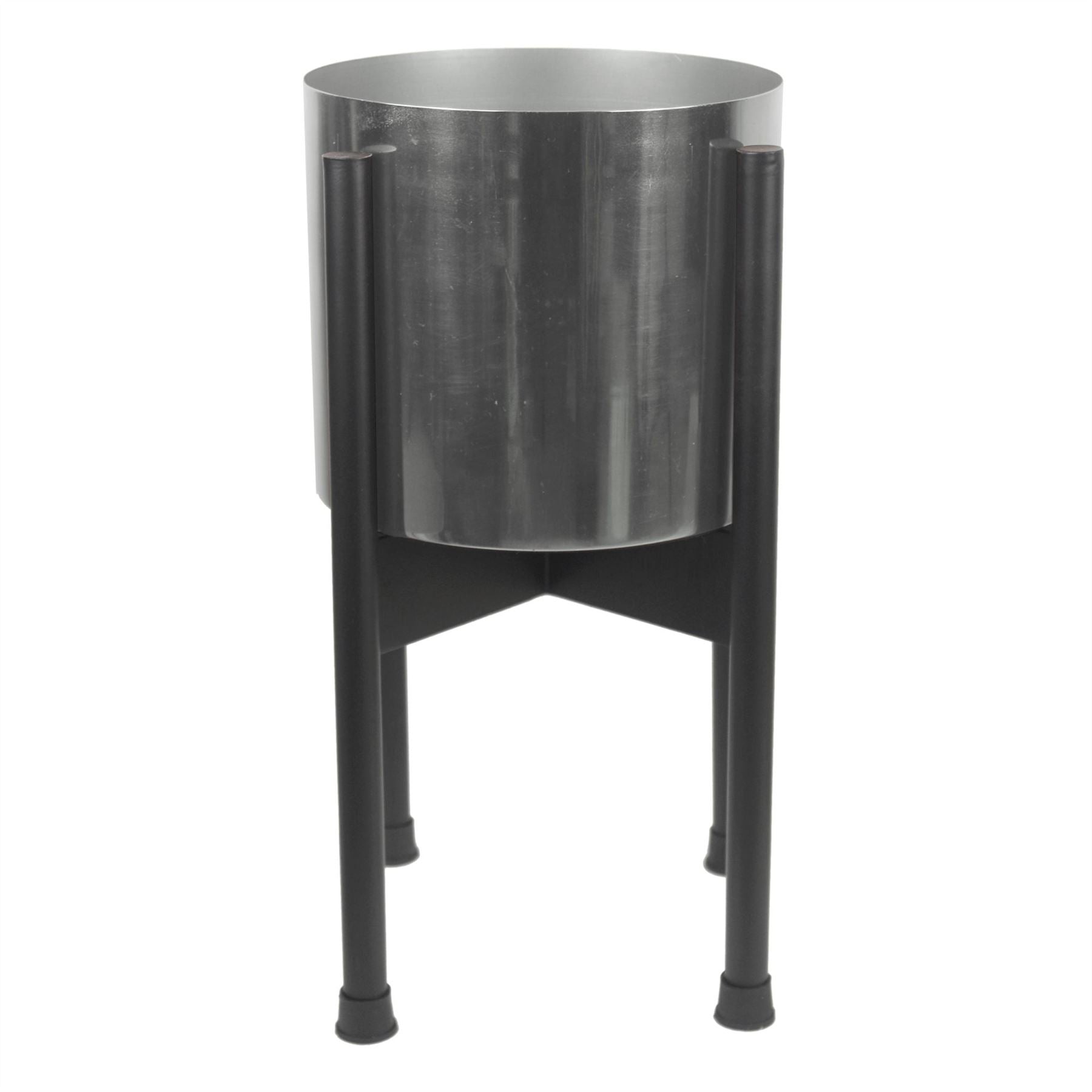 Medium Black Stand with Gold Metal Planter 38.5cm x 18cm - Premium Quality