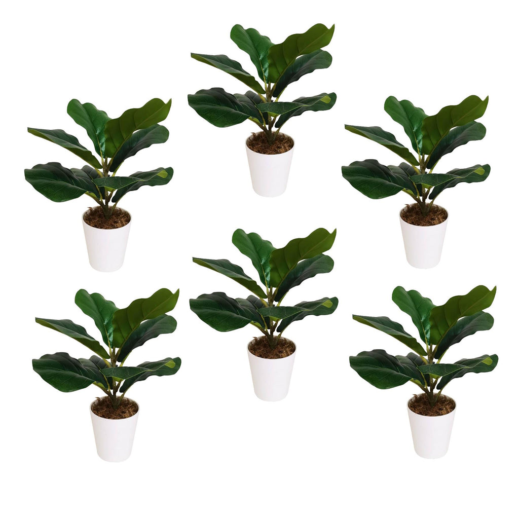 38cm Potted Artificial Fiddle Fig Plant - Premium Quality