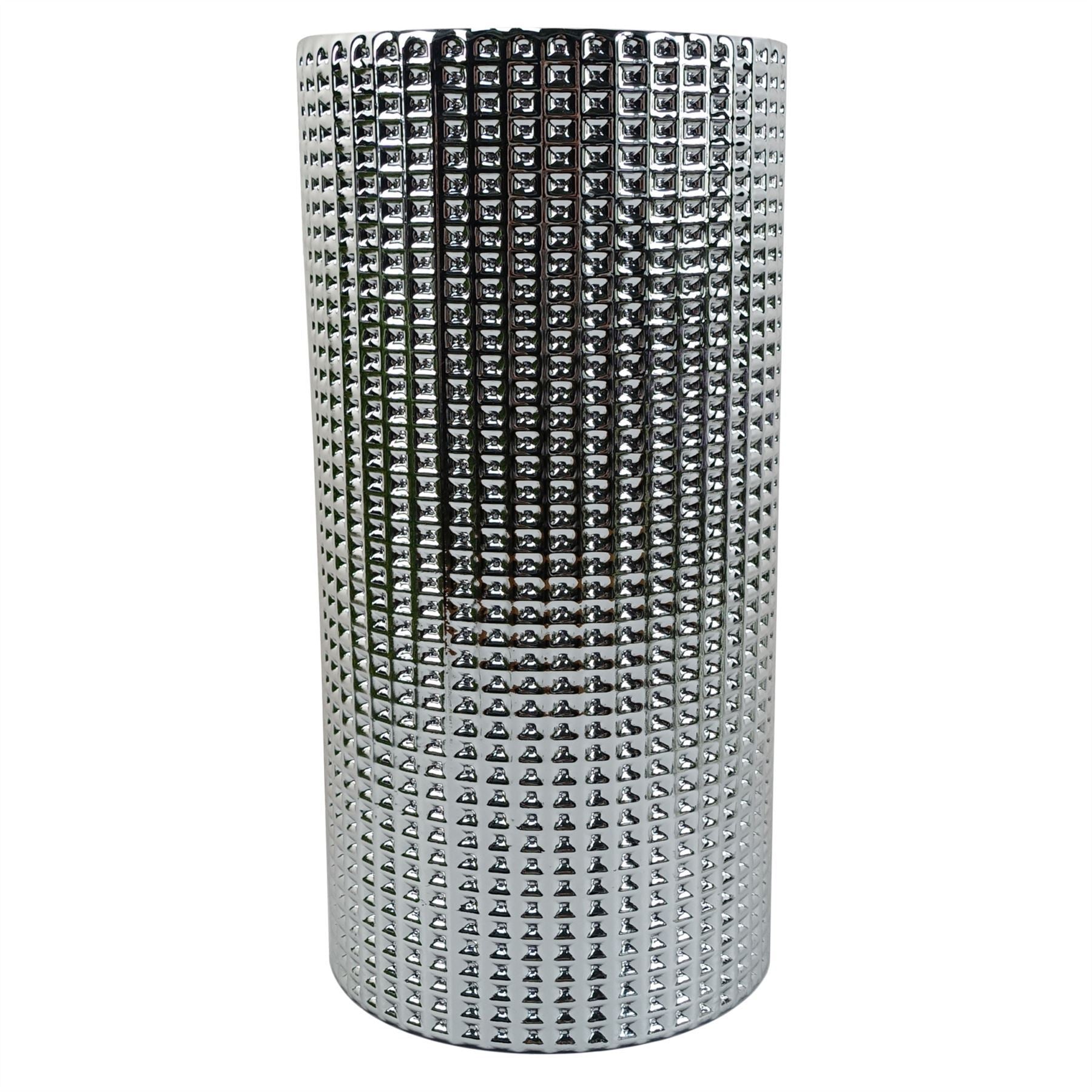 70cm Artificial Red Lily Display Silver Glass Vase - Premium Quality