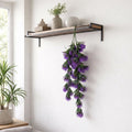 75cm Artificial Purple Thistle Trailing Hanging Plant Faux Floral - Premium Quality
