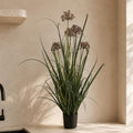 95cm Artificial Grass Plant Potted with Flower Detail - Premium Quality