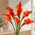 Faux Calla Lily Stems, 70cm Single-Bloom Flowers - Set of 6
