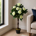 Artificial Cream Rose Tree Wedding Twisted Vine Detail 90cm (3ft) - Premium Quality